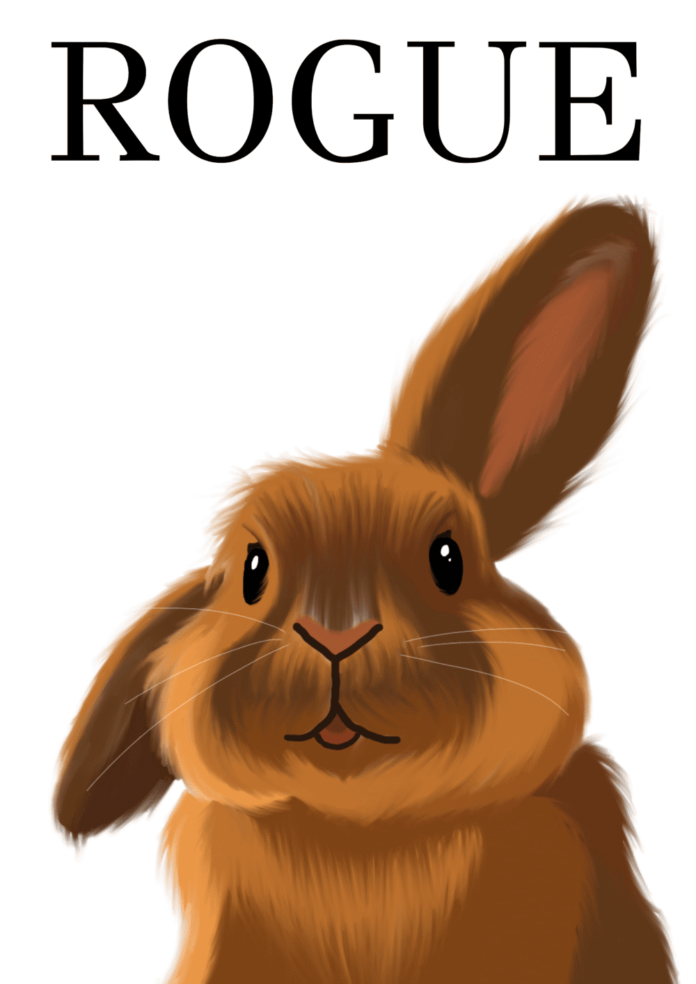Personalised Rabbit ROUGE Art - Image 5