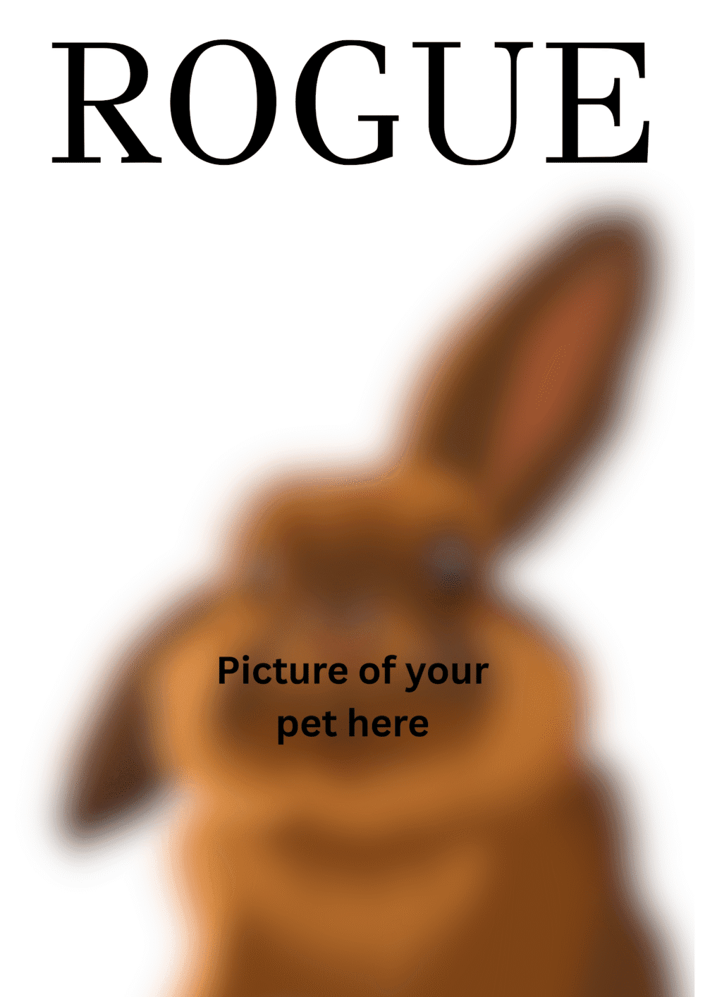 Personalised Rabbit ROUGE Art - Image 4
