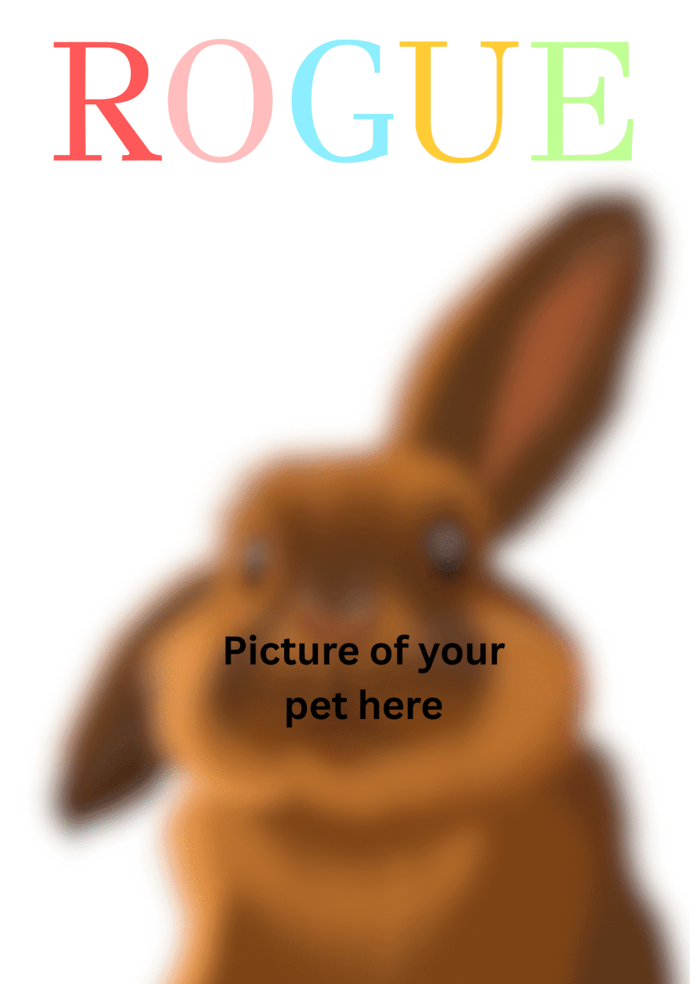 Personalised Rabbit ROUGE Art - Image 2
